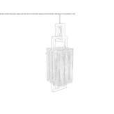 Lampa wisząca z metalu i szkła Acahay