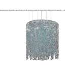 Bulb, chrome hanging lamp with crystals Palanca