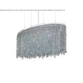 Incandescent metal pendant lamp with crystals Palanca