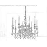 Metal chandelier with crystals Agna