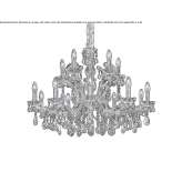 Metal chandelier with crystals Kossa