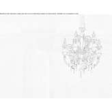 Glass chandelier with crystals Beniarjo