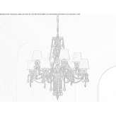 Glass chandelier with crystals Jagodina