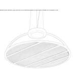 Lampa wisząca ze szkła i żelaza Gunnison