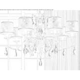 Metal chandelier with crystals Henry