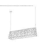 Steel hanging lamp Racova