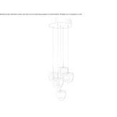 LED hanging lamp made of glass and aluminum Polle