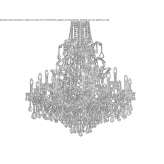 Metal chandelier painted with crystals Kossa