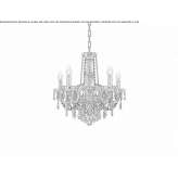 Metal chandelier painted with crystals Kossa