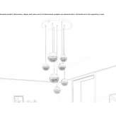 Metalowa lampa wisząca LED Sins