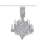 Incandescent brass chandelier with crystals Palanca