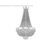 Żarowa metalowa lampa wisząca z kryształkami Palanca