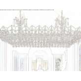 Metal chandelier painted with crystals Kossa
