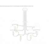 Metal LED chandelier Carauari