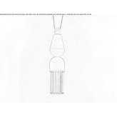Lampa wisząca z metalu, malowana diodami LED Cosio