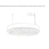 Metal LED hanging lamp with crystals Goksu