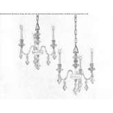 Crystal chandelier with rhinestones Agna