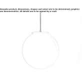 LED hanging lamp made of methacrylate Brando