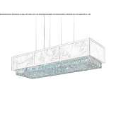 Incandescent marble pendant lamp with crystals Palanca
