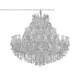 Metal chandelier painted with crystals Kossa