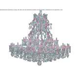 Metal chandelier with crystals Kossa
