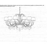 Metal chandelier with crystals Lanklaar