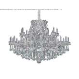 Metal chandelier with crystals Kossa