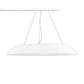 Acoustic aluminum LED hanging lamp Bayeux