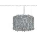 Incandescent metal pendant lamp with crystals Palanca