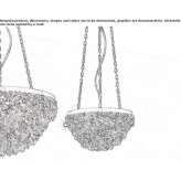 Metal hanging lamp with crystals Talana