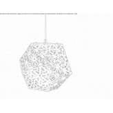 Halogen painted metal hanging lamp Fiesco