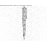 Halogen, chrome-plated hanging lamp with crystals Palanca