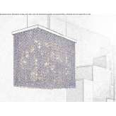Pendant lamp with crystals Oviglio