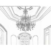 Incandescent brass chandelier with crystals Jever