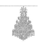 Metal chandelier with crystals Kossa