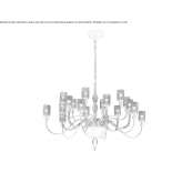 Glass chandelier Stilton