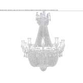 Incandescent brass chandelier with crystals Palanca