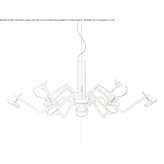 Metal LED hanging lamp Caniezza
