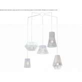 LED hanging lamp made of rope and metal Altino