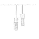 Crystal LED hanging lamp Boisset