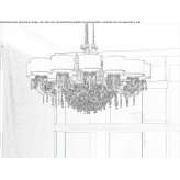 Metal chandelier with crystals Talana
