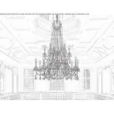 Incandescent metal chandelier with crystals Henry