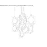 Metal hanging lamp Nevele