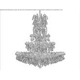 Metal chandelier with crystals Kossa