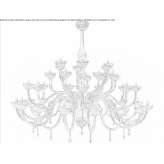 Handmade hanging lamp made of Murano glass Borgele