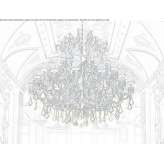 Metal chandelier painted with crystals Kossa