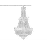 Incandescent brass chandelier with crystals Palanca
