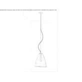 Lampa wisząca LED z dmuchanego szkła Guara