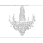 Incandescent brass chandelier with crystals Palanca