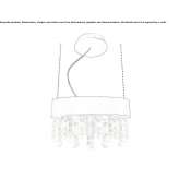 Metal LED hanging lamp with crystals Goksu